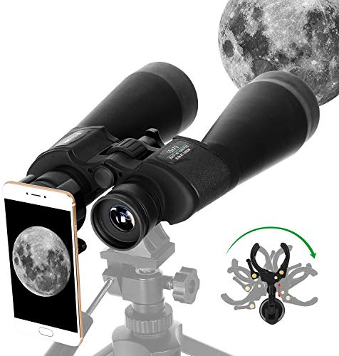 ESSLNB Binocolo astronomico 15 x 70 mm per adulti con adattatore per telefono, adattatore treppiede e custodia Prisma FMC per visione terrestre e caccia