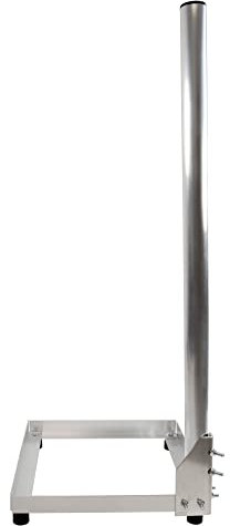 SkyRevolt Balkonständer 40x40cm Aluminium 1m Mast Ø 50mm SAT-Halterung für Satellitenschüssel Flachdachständer