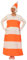 KarnevalsTeufel Erwachsenenkostüm Pylone mit Hut orange-weiß gestreift Verkehrshütchen Leitkegel (X-Large)