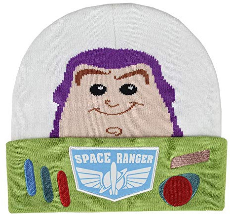 CERDÁ LIFE'S LITTLE MOMENTS 2200005883 Gorro Buzz Lightyear 3D-Licencia Oficial Disney, Blanco/Verde, Talla única Unisex niños
