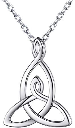 ChicSilver Silberkette mit Keltischer Knot Anhänger Mama und Tochter Knot Halskette für Muttertag Geburtstag Weihnachten