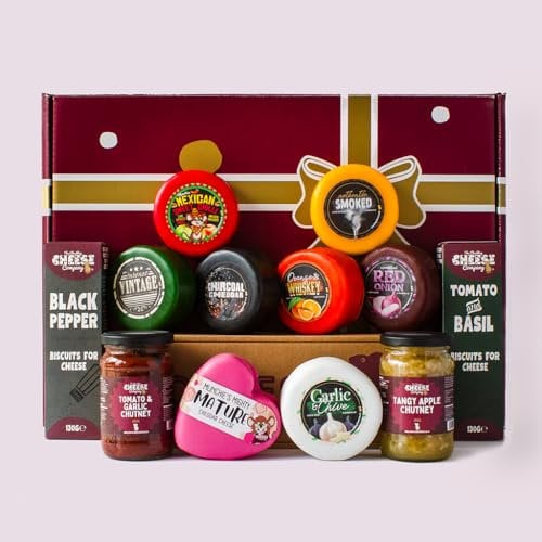 Truckle Selection Cheese Hamper. A Delicious Hamper Baskets Packed Full Of A Delicious Cheese Selection, Fit For Any Cheese Board. The Chuckling Cheese Company.