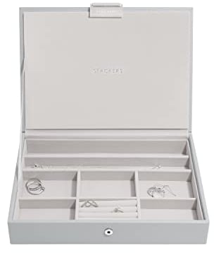 Stackers Pebble Grey Classic Medium Jewellery Box Lid