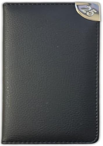 Taschenkalender 2021, Wochenansicht, geprägtes strukturiertes Leder, Schwarz