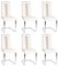 Esszimmerstuhl mit Hoher Rückenlehne, Schwingstuhl Set, 6-er Set, Weiß + Beige