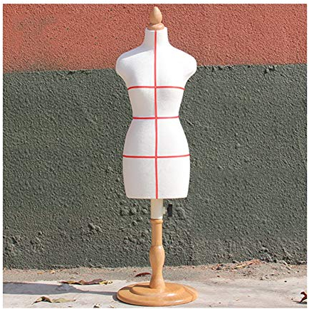 ZWRYW Teppiche Weibliches Schneiderpuppe Verstellbare Schneiderbüste Schaufensterpuppe Keine Waffen Kleiner Tisch Kleid Form Mit Basis Dreidimensional Schüler Lehren Anzeige (Size : Bust 42cm (1/2))