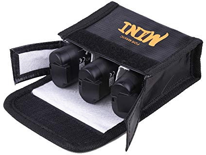 Motutech Explosionsgeschützte feuerfeste Lipo-Akkutasche für DJI Mavic Mini 2 / Mavic Mini (für 3 Akkus)