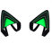 HUYUN - Auriculares de silicona con orejas de gato y gatito compatibles con Razer Kraken 2019, Kraken TE (verde)