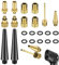 Fahrrad Adapter Ventiladapter Set 24Pcs,Fahrrad Ventil Set,Fahrrad Ventiladapter Kompress,Dunlop Autoventil Sclaverandventil,Fahrradventil Adapter,Dunlop Französisches Blitzventil Alle SV AV DV