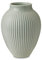 Knabstrup Keramik | Gerillte Vase | Geformt mit Lehm und Leidenschaft | Elegante und Klassische Form seit 1897 | Modern Anmutend | Minzgrün | 20 cm