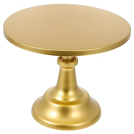 Yardwe Tortenplatte Metall Tortenständer Kuchenständer Kuchenplatte Dessert Cupcake Cookies Snacks Display Ständer mit Fuß für Hochzeit Geburtstag Nachmittagstee Party Golden 30cm