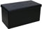 La Maison Large Ottoman Foldaway Storage Blanket Toy Box Bench Faux Leather Practical Bench Blanket Box (Black, 76cm x 38cm)