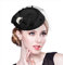 Damen-Fascinator, Vintage-Stil, Schleife, Schleier, Hut, seitlicher Clip, Fascinator, Hut, Party, Kopfschmuck, Schwarz