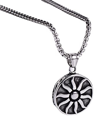 paletti Kettenanhänger Edelstahl Sonne | Pendant Anhänger Charm Beads | Damen Herren Schmuck