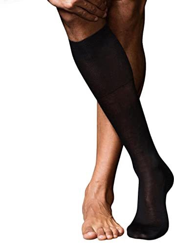 Intimitaly® 6 Paia Calze Uomo Filo di Scozia Lunghe e Corte Calzini Uomo Lunghi Eleganti Made in Italy (6 Corte Nere, 45-47)