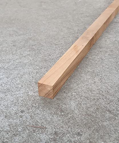 BioMaderas Tiges en bois de teck zingué - FSC - 100 % - Largeur : 18 mm - Épaisseur : 18 mm - Longueur : 100 cm