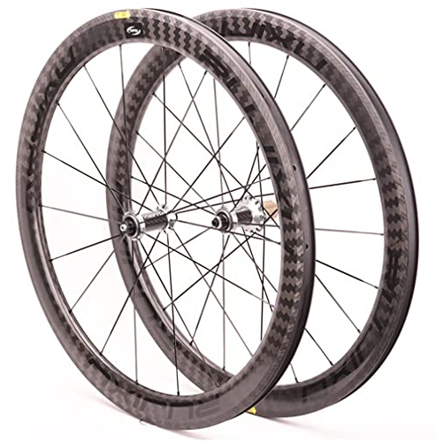 700c Kohlefaser Laufradsatz Rennrad Laufrad Set 38/50mm Felgen 18/21 Loch V Bremse Schnellspanner Nabe 7 8 9 10 11 Geschwindigkeit Kassette 1640g (Color : Silver, Size : 50mm)
