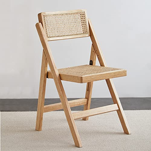D2FASHION Klappstuhl Chairs 48 X 50 80cm, Wiener Geflecht Rattan Gartenstühle, Folding Dining Home Office Chair, Balkon Stuhl Drinnen Klein Küche, Camping ( Color : Wood )