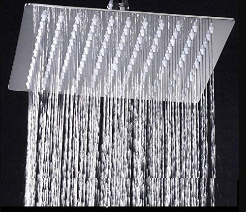 Moderne 30 x 30 cm Luxus Regendusche Einbau-Duschkopf Deckenbrause Quadrat Überkopfbrause Farbe: Chrom