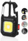 URAQT Mini LED COB Flashlight, 1000 Lumens 500mAh 7 Light Mode Upgraded Handheld Keychain Torch, Work Multifunctional Emergency LED Keyring Flashlight Rechargeable with Window Breaker Bottle Opener
