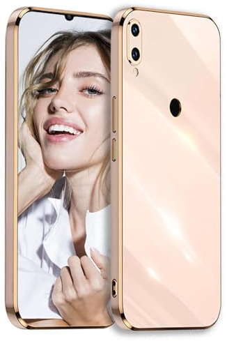 POUHYE Cover per Huawei P smart 2019 Custodia Originale, Sottile Morbido Silicone Cover con Protezione Fotocamera, TPU Antiurto Protezione Case per Huawei P smart 2019 Rosa