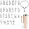 26pcs Letter Charm Accessories for Stanley Cup, Stylish Tumblers Letter Charm Accessories Name & ID Letter Handle Charms for Stanley (Silver)
