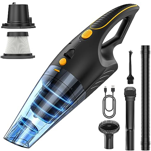 Bogseth Aspirabriciole Senza Fili Potente 13KPA, Aspirabriciole Auto Elettrico Senza Filo, Portatile Aspiratore a Mano, Aspirapolvere Auto Potente, Aspirapolvere Senza Fili, Assorbire Liquido