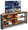Dripex TV Lowboard mit LED-Beleuchtung Eckschrank TV Schrank Fernsehtisch Eckkommode 106x45.5x36 cm, Braun