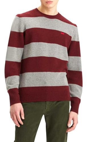 Levi's Men's Original Hm Sweater Pullover Sweater, Calloway Stripe Choc,