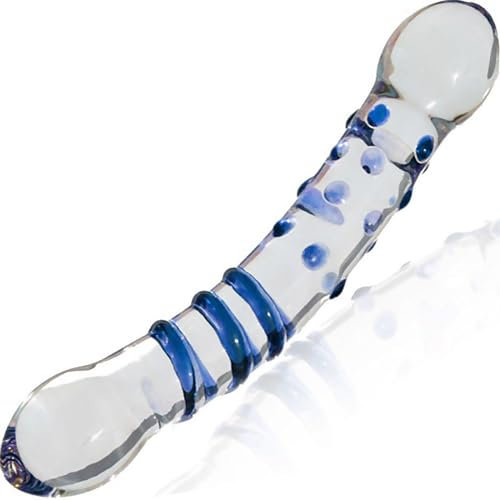 Consolador de vidrio para parejas y mujeres - dilos dobles para mujeres consolador de vidrio de 21 cm, consoladores dobles para mujeres, juguetes sexuales G22