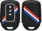 kwmobile Car Key Cover Compatible with Honda 3-Button CRV CRIDER Jade XRV VEZEL Key Cover - Silicone Protective Car Key Fob Case - Black/Red/White/Blue