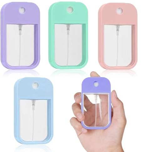 CISKHQR 4 pcs botellas de spray de 45 ml, pequeñas, reutilizables, mini botellas de pulverización de niebla fina,para perfumes, cuidado personal, cosmético