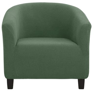 Morbuy Sesselbezug Stretch, Sessel Überzug Universal Sesselhussen Waschbar Sesselüberzug Hussen Cocktailsessel Clubsessel Überzug Weich & Elastisch (Dunkelgrün)