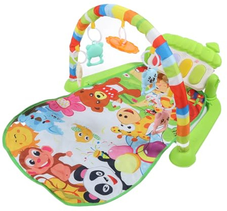 Baby Kick Piano Gym, Lustige Aktivitätsmatte, Musikalisches Fitness-Rack, Kleinkind-Spielmatte für die Auditive Wahrnehmung (GREEN)