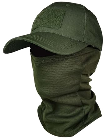 WUODHTW Sturmhaube, Gesichtsmaske, Camouflage, Baseballkappe, taktische Baseballkappe, Sonnenschutz, Sportkappe, Angelmütze, Gesichtsmaske