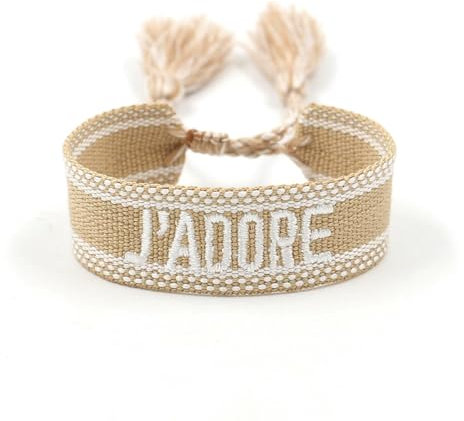Mmgoqqt Bracelet en Tissu Tissé pour Femme - Bracelet d'Amitié Brodé en Chiffon