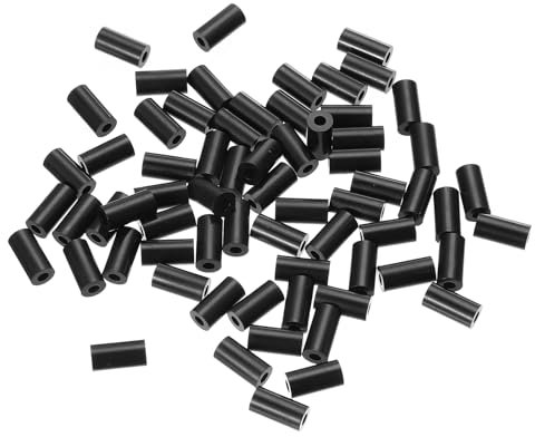 PATIKIL M3 Black ABS ID 3.2mm,OD 7mm,Length 15mm, Nylon Round Spacer Washers, 120Pcs Plastic Standoff Rubber Nut Unthreaded for M3 Screws Electrical Outlet Switch Receptacle