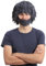 Angenster Bartmütze Winter Lustige Bart Hüte Unisex Warm Bart Maske Gestrickt Mütze Geschenk für Halloween Weihnachten Cosplay (Grau, Adults)