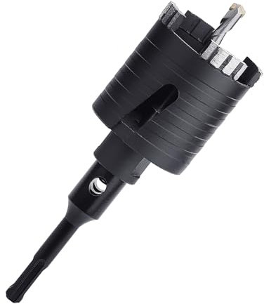 1-1/2 inch / 38mm Dry Diamond Core Drill Bit with SDS Plus Adapter, Concrete Core Drill Bit for Dry/Wet Drilling Granite Marble Masonry Concrete Brick Stone and Block (38mm (1-1/2 inch))