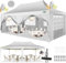 COBIZI Pavillon 3x6 Faltpavillon Wasserdicht Stabil mit 6 Seitenteilen Kegelförmig Partyzelt 3 Höhenverstellbar UV-Schutz Tragetasche Zelthering, Seile für Garten, Hochzeiten, Markt, Freien Event