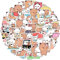 LINYIJOY Bubu Dudu Sticker Set, 100 Stück Cartoon Sticker, PVC Material, Süße Kawaii Katzensticker, Aufkleber für Laptops, Skateboards, Tagebücher, Geschenk für Teenager, Mädchen, Freunde und Familie