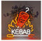 LED néon signe Kebab Neon Wall Art Decor Pour Doner Kebab Kababab Restaurant Méditerranéen Ou Magasin D’alimentation Du Moyen-Orient, Alimenté Par USB À Intensité Variable
