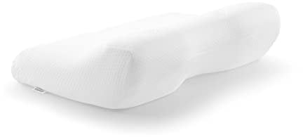 TEMPUR ErgoPlus MDV Kopfkissen Memory Foam, ergonomisches Nackenstützkissen für Rücken- und Seitenschläfer, Liegefühl fest, L (54 x 32 x 12.5/7 cm), Weiß