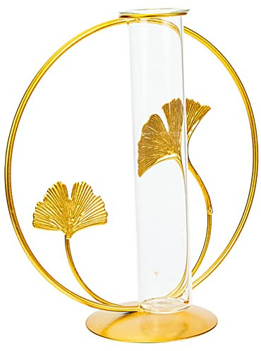 SOIMISS Supporto fiore idroponico vaso di fiori idroponico vaso trasparente provetta vegetale per composizioni floreali vaso per provette per fiori D'oro