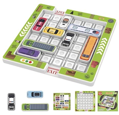 THQAE Parkspiele, Brettspiele ab 6 Jahre, Auto Spielzeug Stauspiel Logikspiel mit 915 Levels, Denken Logik Puzzle Spiele ab 3 4 5 6 7 8 Jahren, Kinderspielzeug Familienspiel Reisespiel Geduldspiel