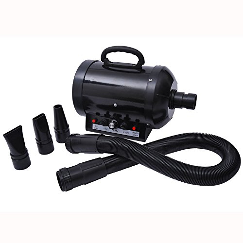 PawHut Profi Hundefön Tierfön Pet Dryer Flüsterfön Hundetrockner PVC Schwarz 40 x 16 x 20 cm