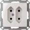 Schneider Electric ELG275914 Steckdose Doppel-Eurohne 16A Schraubklemmen Joy, reinweiß, 16 W, 250 V