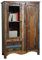 MASSIVMOEBEL24.DE Nature of Spirit Vitrine 95x42x140 Indisches Altholz, Farbe:Mehrfarbig lackiert, Größe:95x42x140 cm (BxTxH)