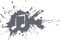 CLICKANDPRINT Aufkleber » Music Splash, 20x13,4cm, Betongrau • Wandtattoo/Wandaufkleber/Wandsticker/Wanddeko/Vinyl