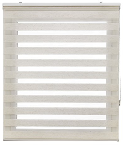 Uniestor Basic estor noche y día color Lino - estor de 160 x 250 cm (ancho x alto) | Tamaño de la tela 157 x 245 cm. Estores enrollables noche y día